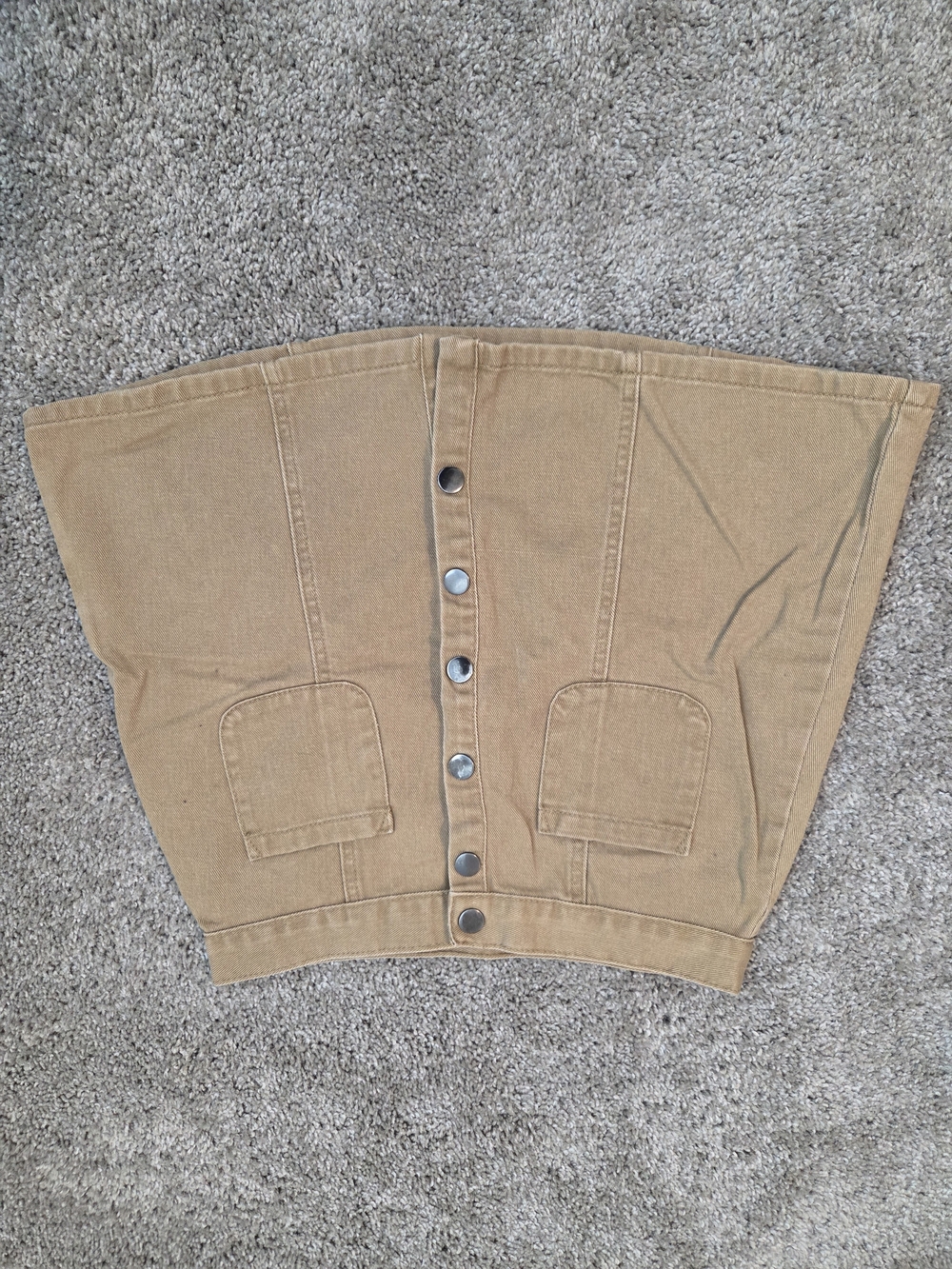 BDG Tan Snap Front Skirt